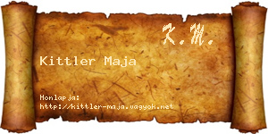 Kittler Maja névjegykártya